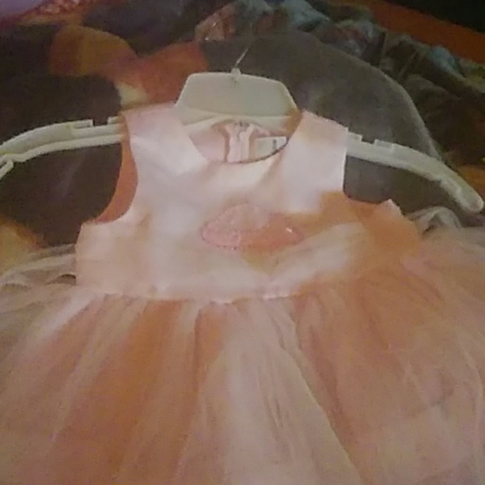 Pink girls party dress